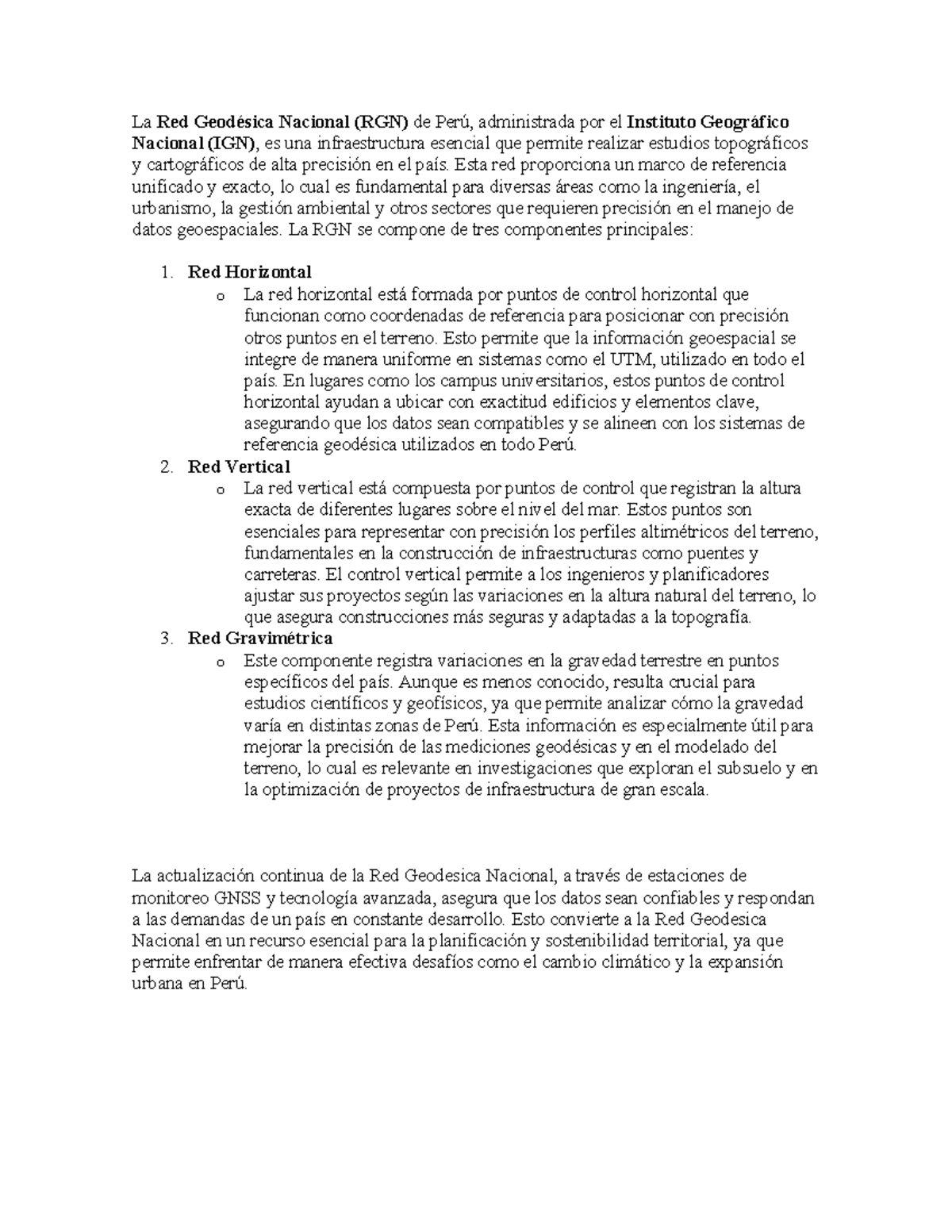 La Red Geodésica Nacional (RGN) de Perú: Importancia y Componentes ...