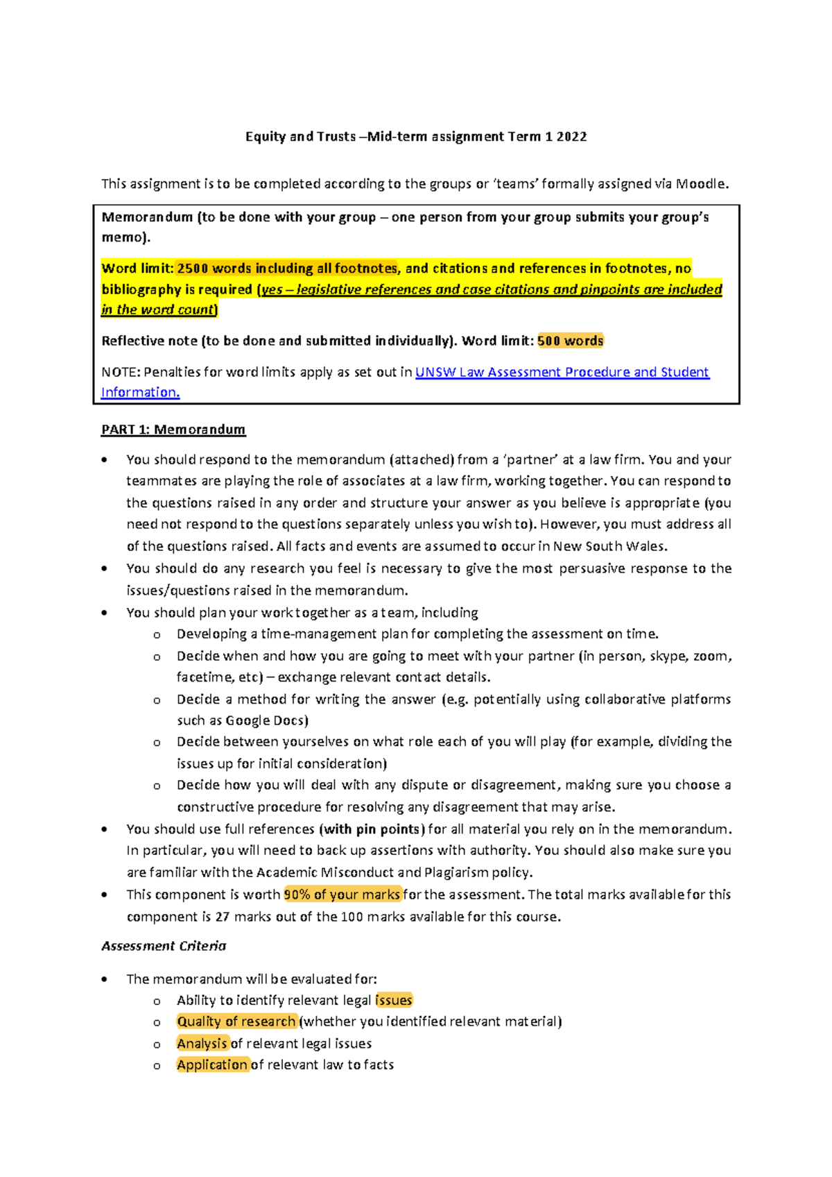 Mid Term Equity and Trusts T1 2022 - Equity and Trusts –Mid -term ...