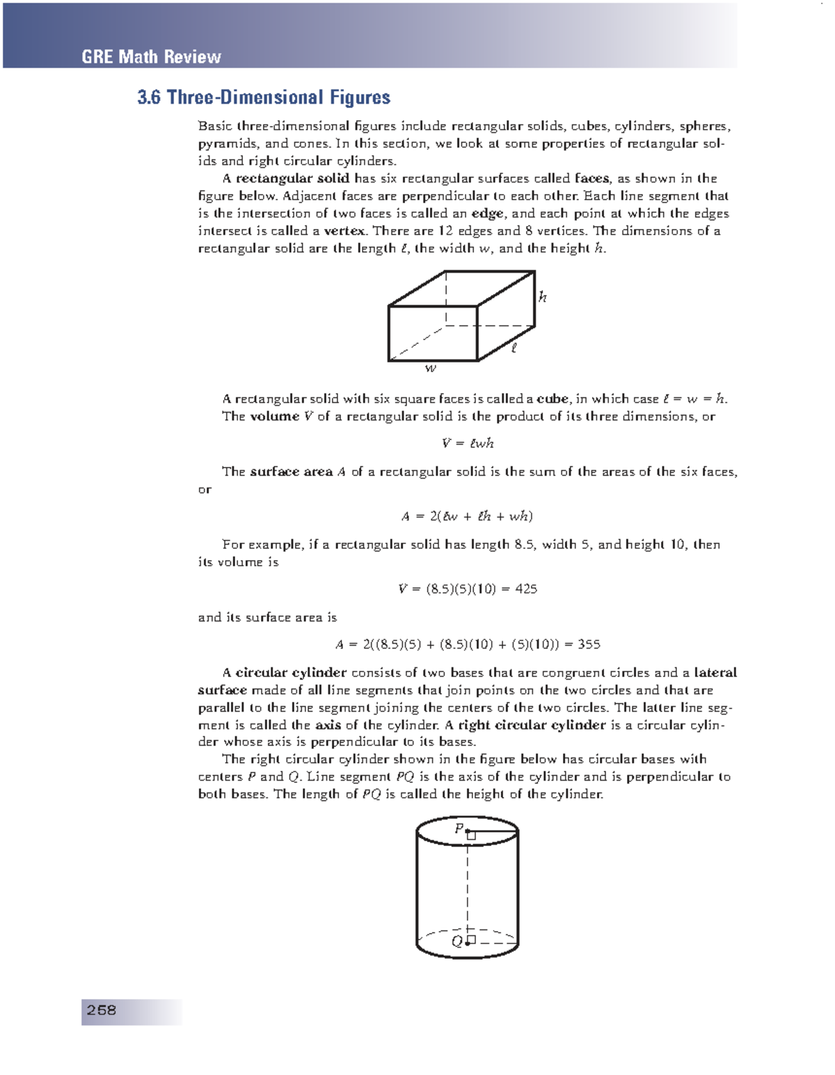 GRE Math Review: Three-Dimensional Figures and Properties - Studocu
