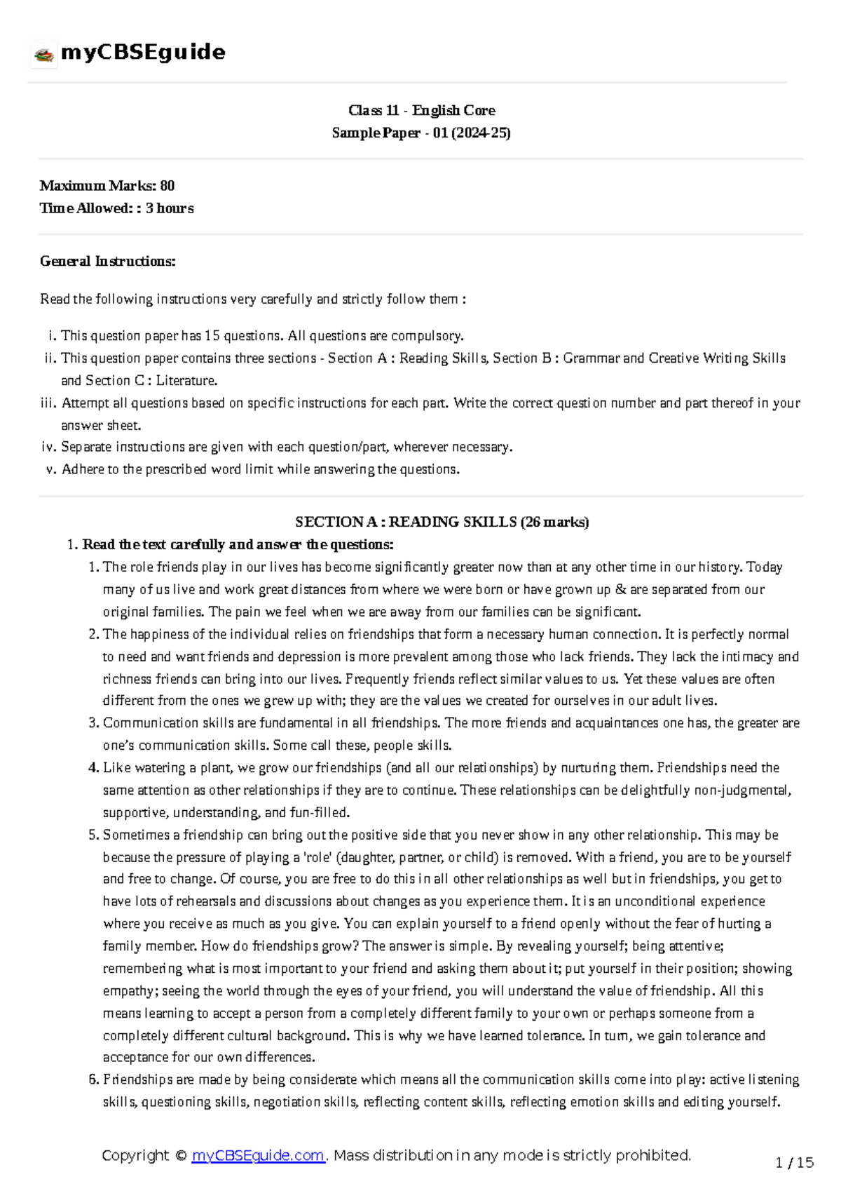 11 english core sp 01 - yup dop dop dop - Class 11 - English Core ...