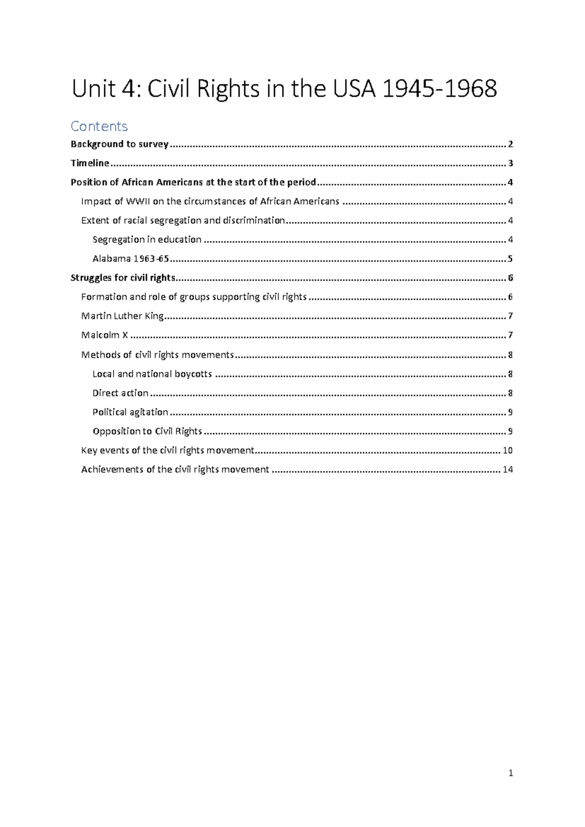NEA Final Draft - Civil Rights Coursework on the impact of presidents ...