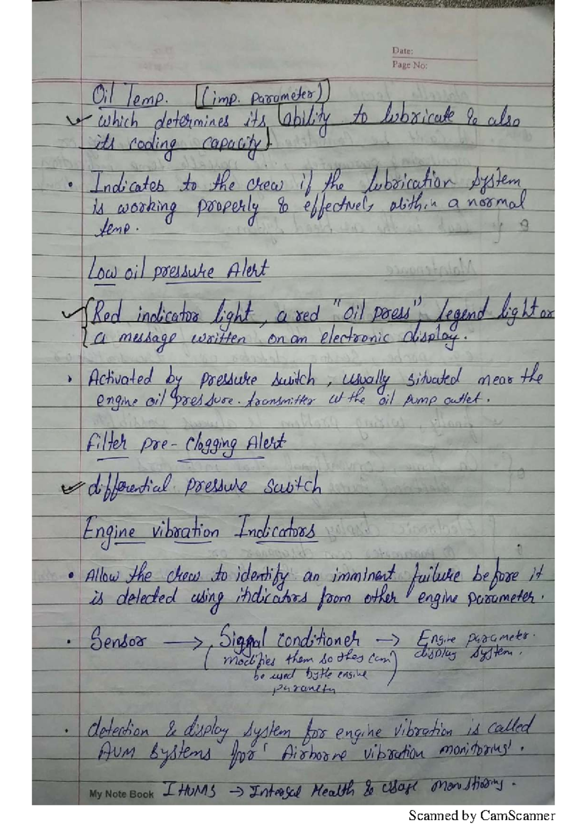 Module 14: Detailed Notes on Engine Parameters and Monitoring Systems ...