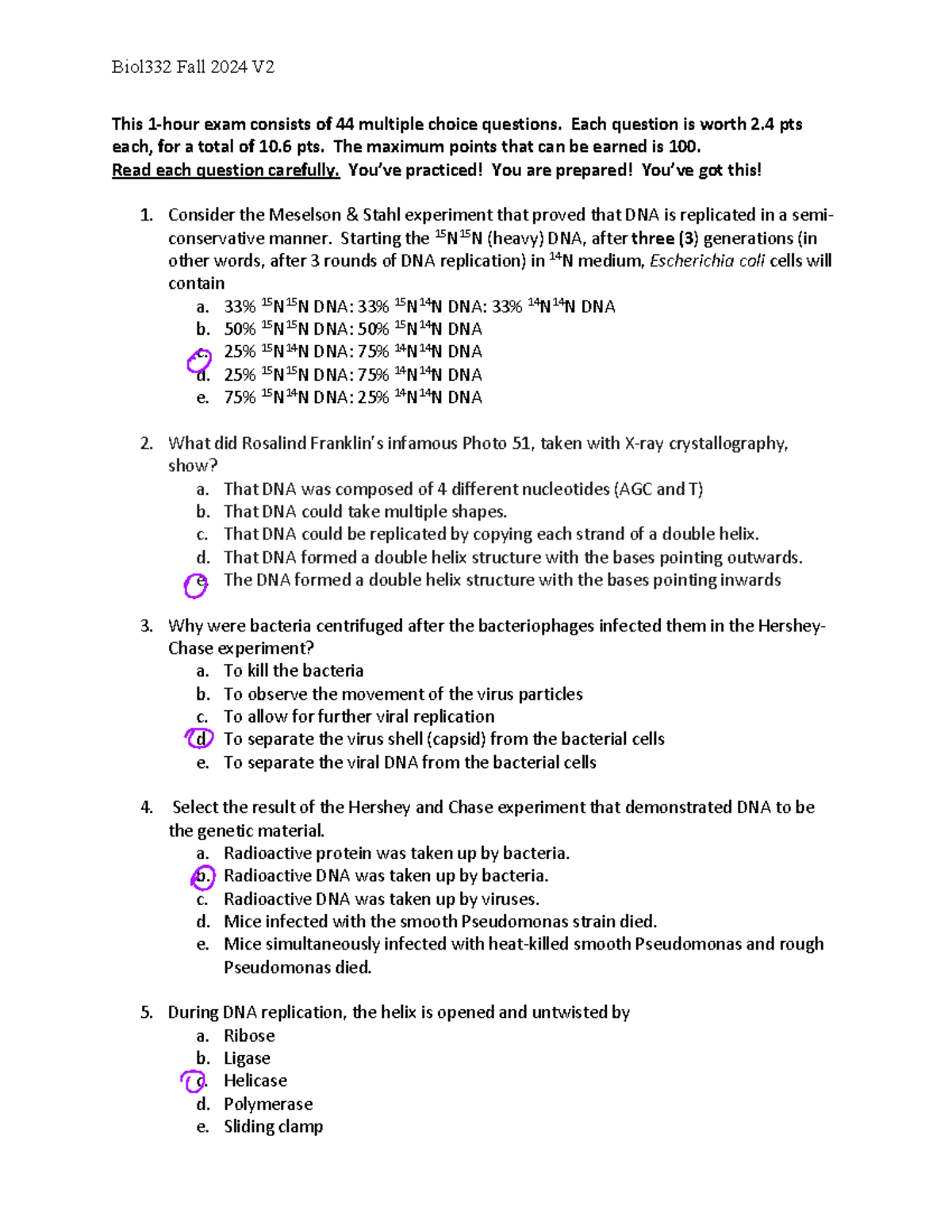 Biol332 Fall 2024 Final Exam Review: Key Concepts and Questions - Studocu