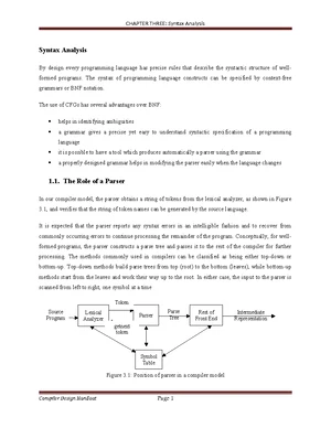 5. Type Checking - Lecture Notes for Compiler Design (CS101) - Studocu
