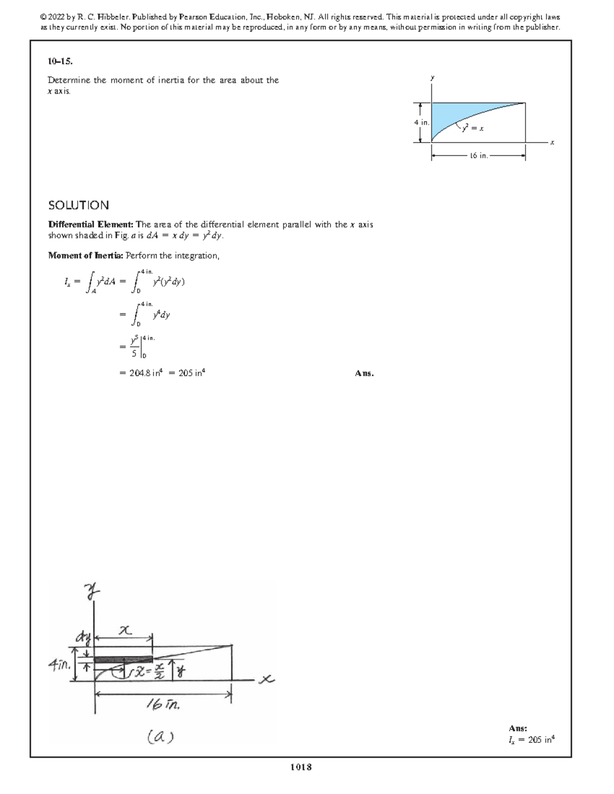 SWK 15th Ed Solution Manual: Moment of Inertia Calculation - Studocu