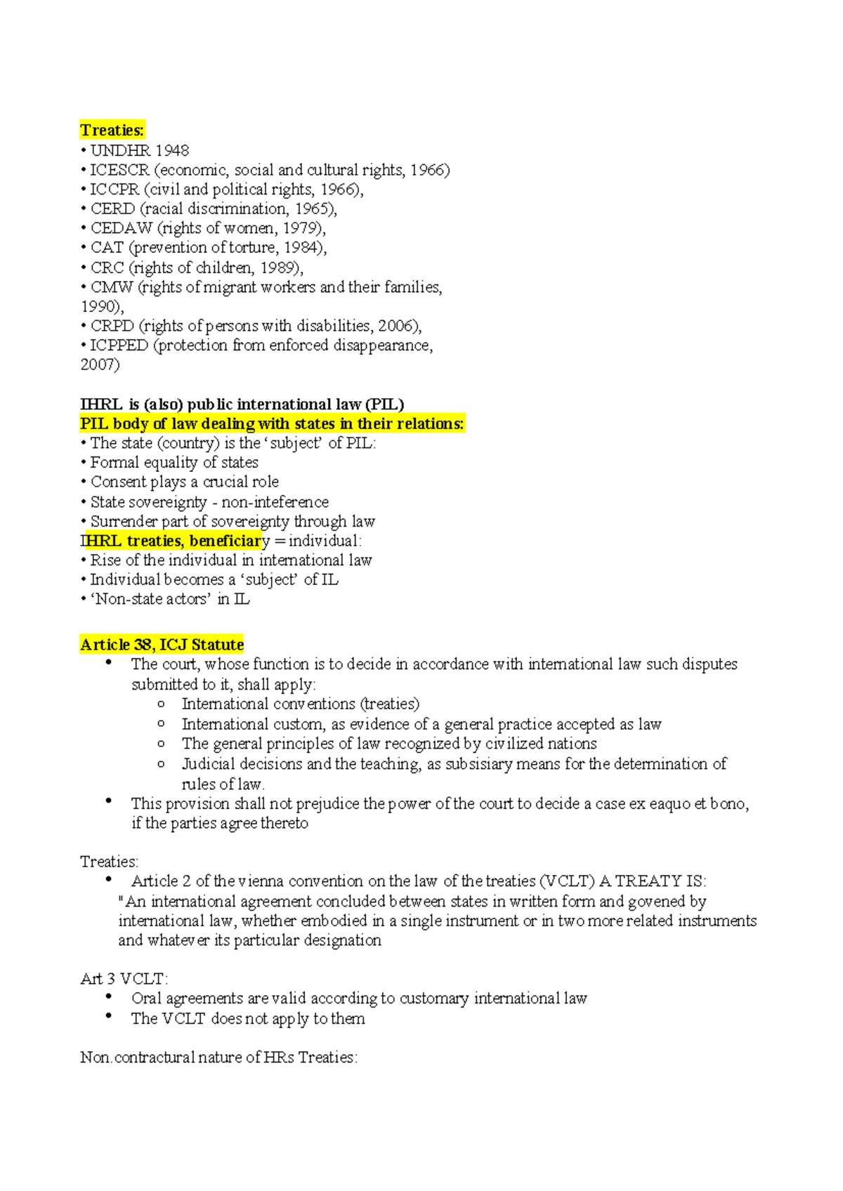 International Human Rights Law Treaties Overview: Key Instruments and ...