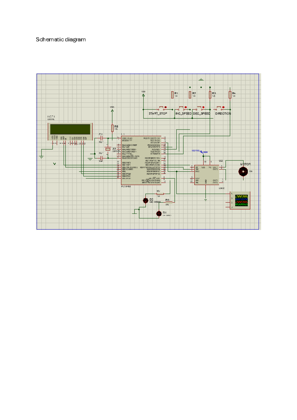 PWM Based DC Motor Speed Control using Microcontroller Schematic - Studocu