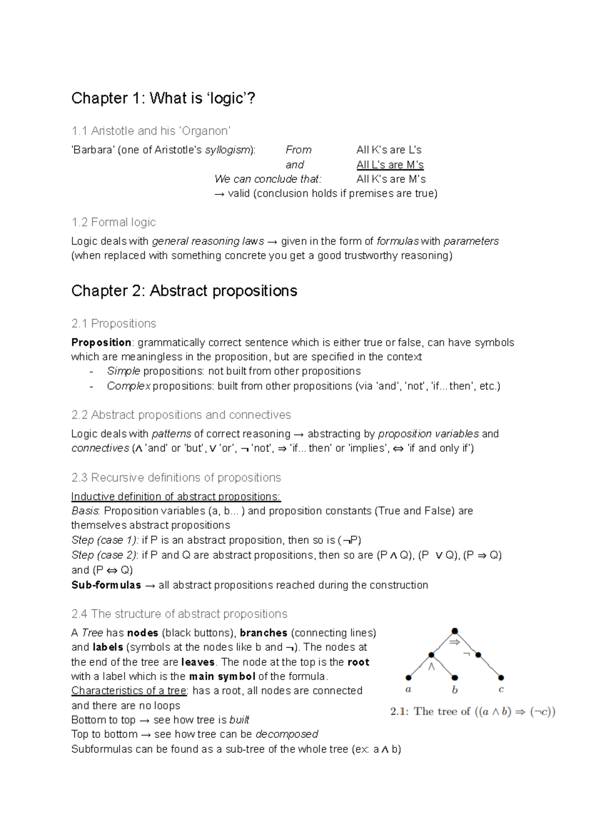2ITS60 Logic Chapter Summaries and Key Concepts - Studeersnel
