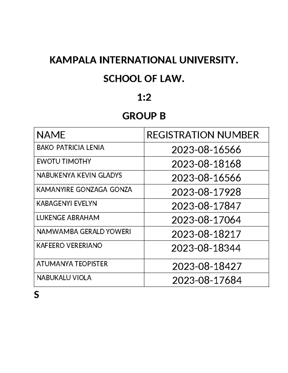 KAMPALA INTERNATIONAL UNIVERSITY: RULE OF LAW Reading List - Studocu