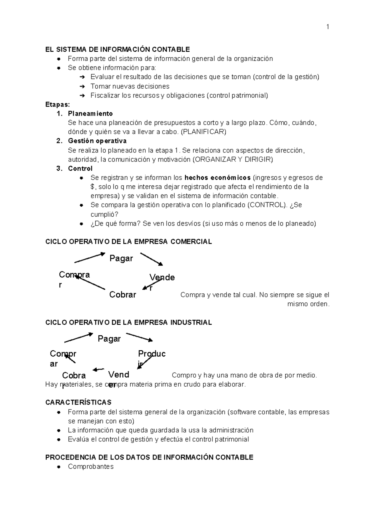 Resumen Contabilidad Parcial 1 - Sistema de Información Contable - Studocu