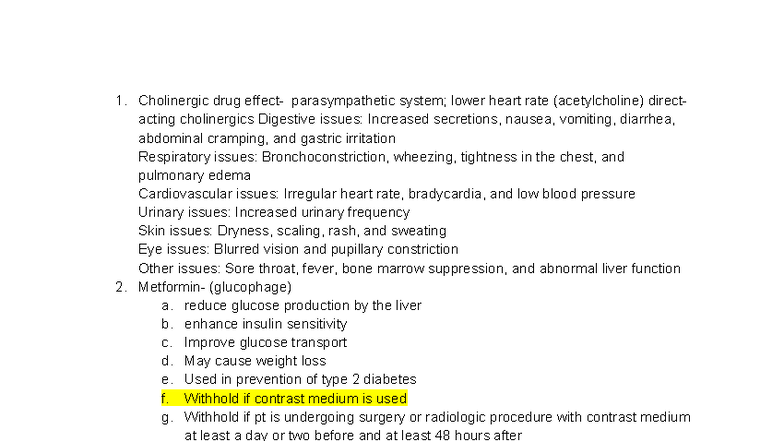 Pharm Exam 1 Study Guide: Key Concepts & Drug Effects - Studocu