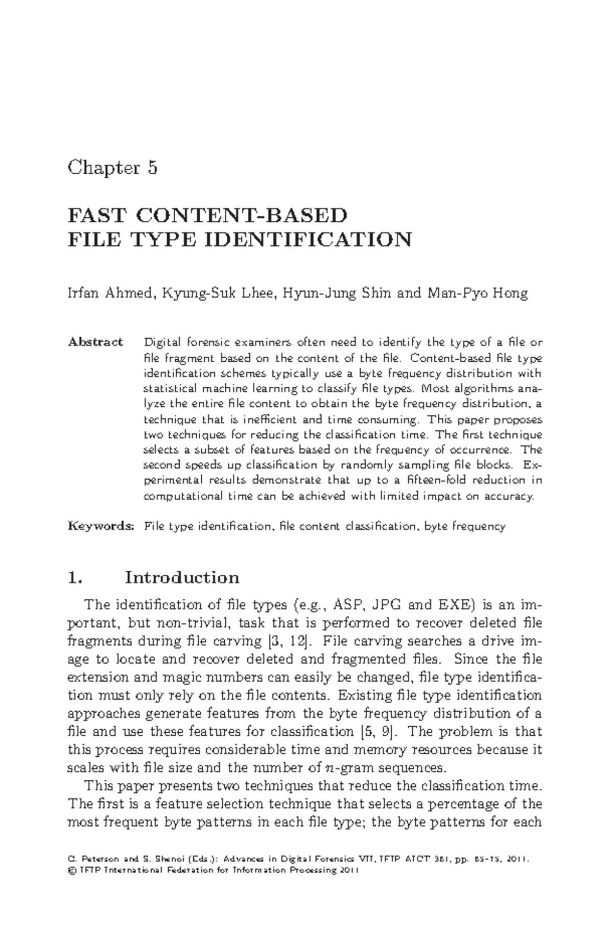 Chapter 5: Fast Content-Based File Type Identification Techniques - Studocu