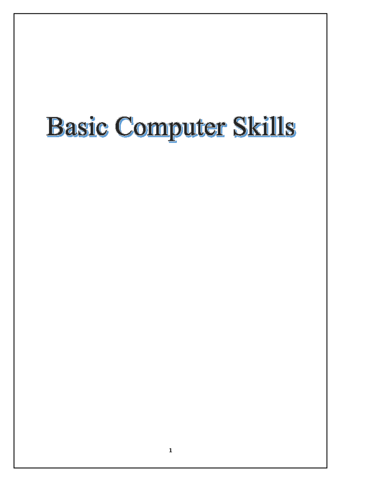 Basic Computer Skills Notes-2 - Basic Computer Skills UNIT-I ...