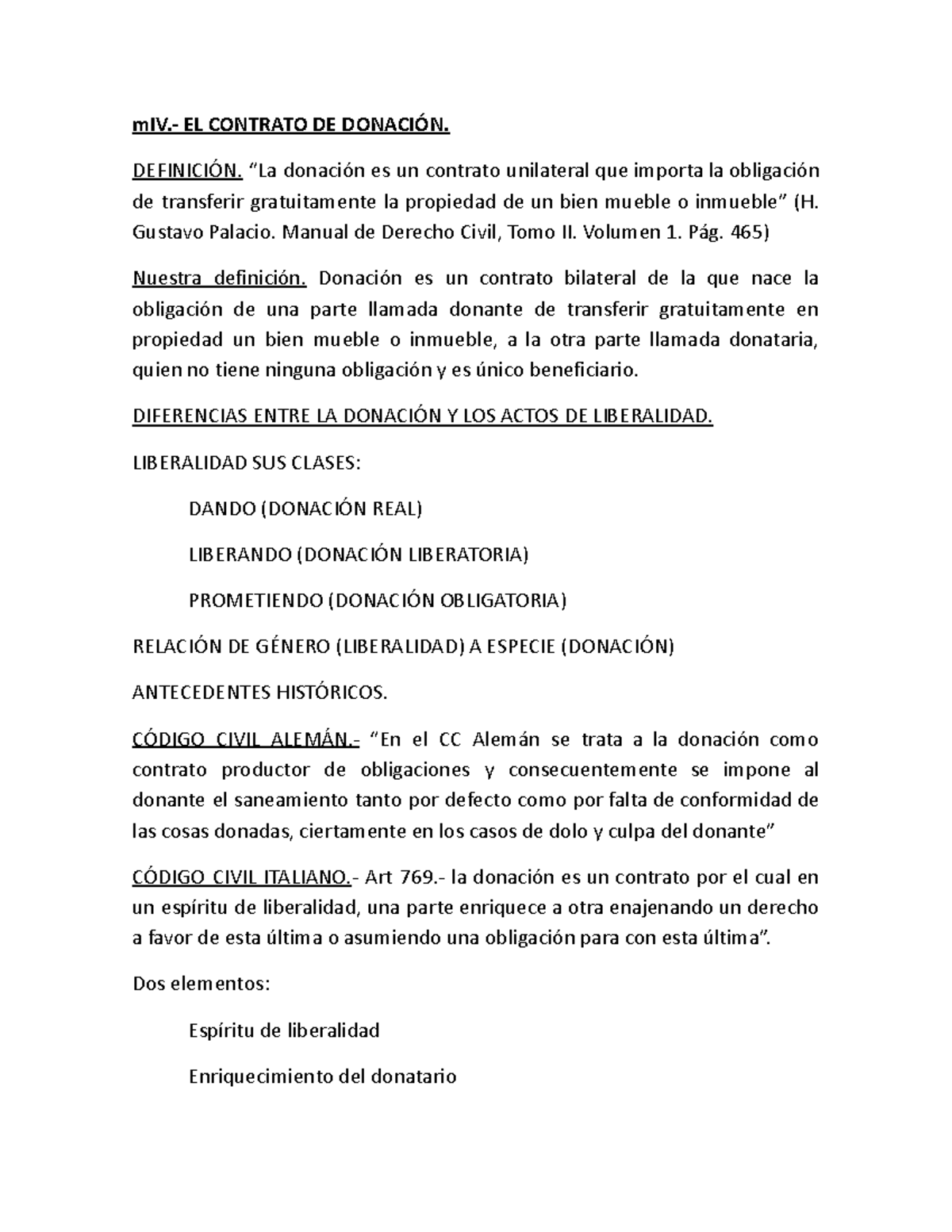 EL CONTRATO DE DONACIÓN Y MUTUO EN EL CÓDIGO CIVIL PERUANO - Studocu