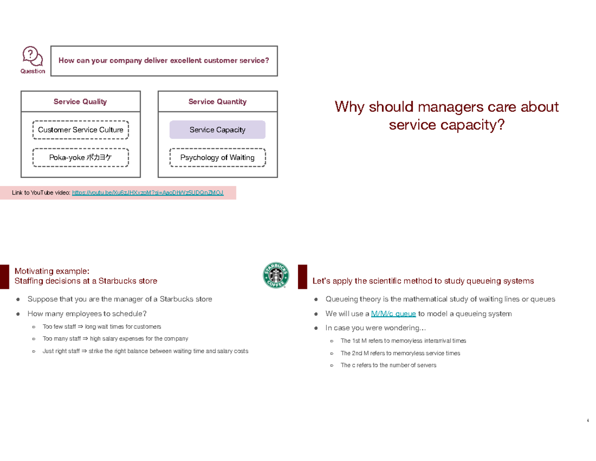 Lecture 07 Slides for Queueing Model - Question How can your company ...