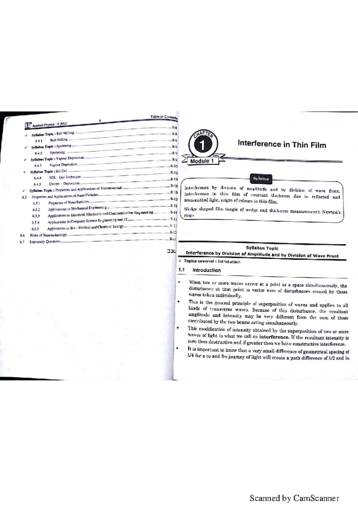 Interference in Thin Films: Applied Physics II (MU) Syllabus Overview ...
