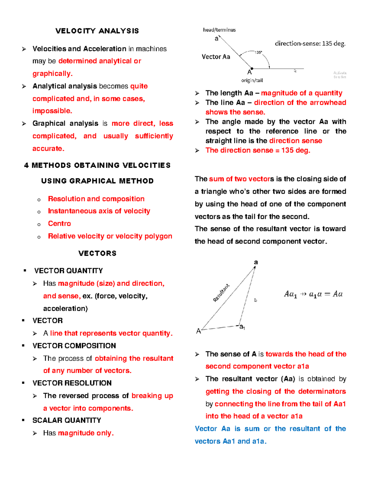 Velocity Analysis: Graphical and Analytical Approaches - Studocu