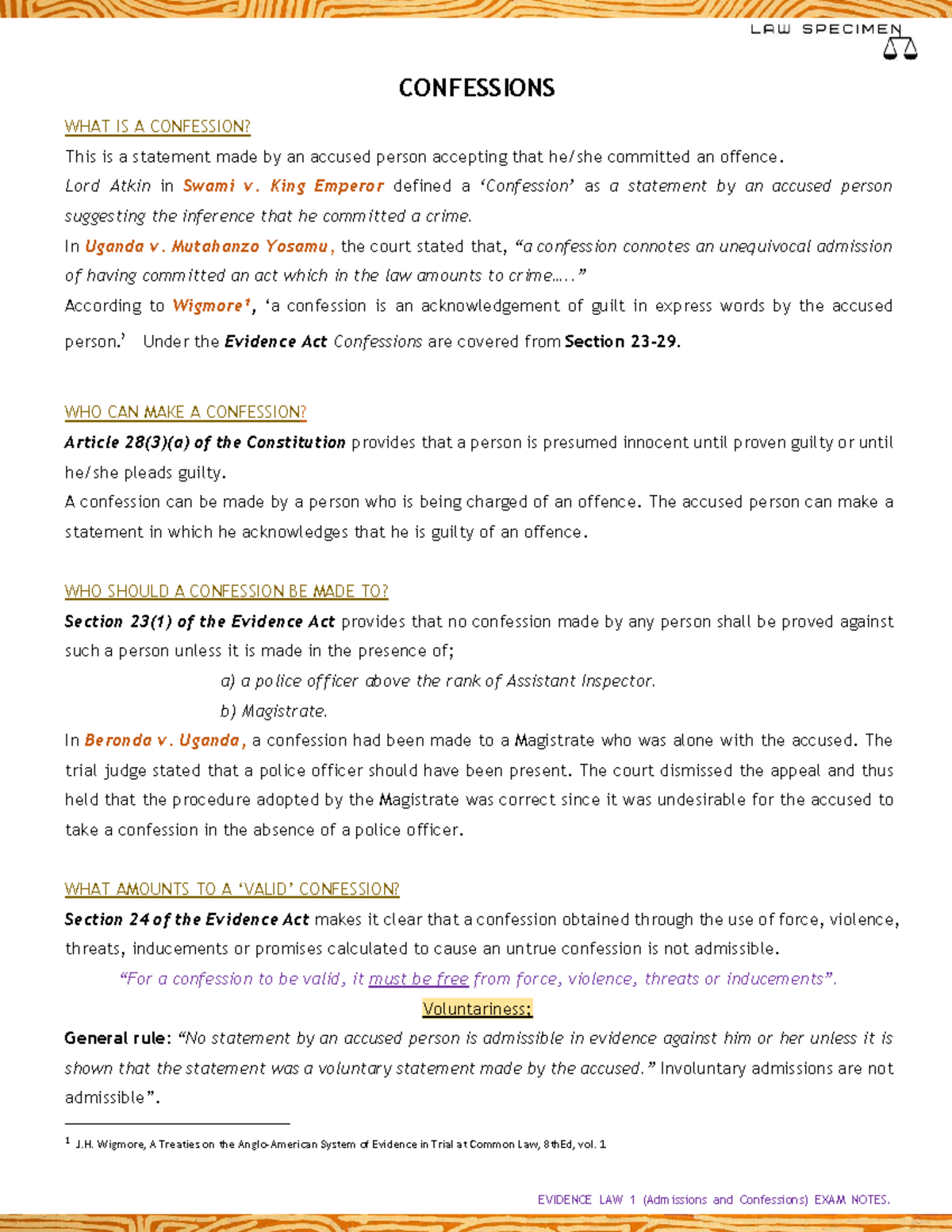 Admissions and Confessions: A Comprehensive Review of Legal Standards ...