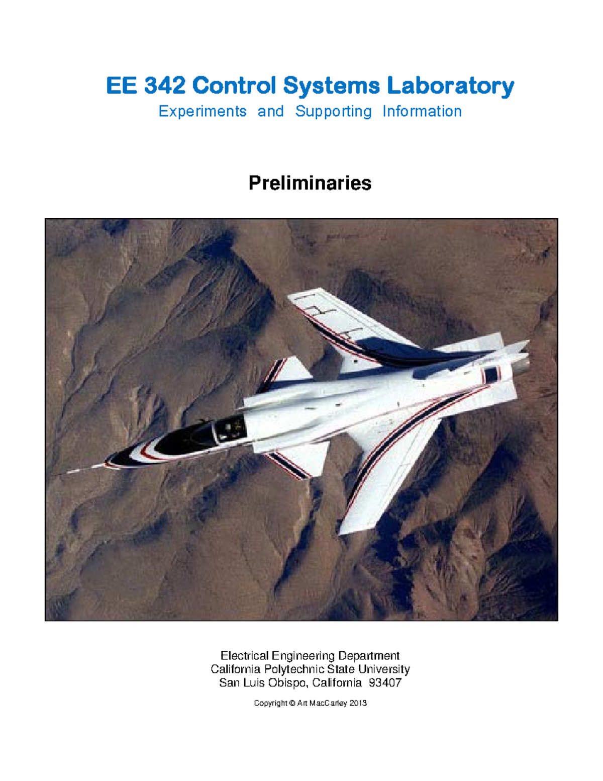 EE342 Control Systems Laboratory Manual - Experiments and Prelims - Studocu