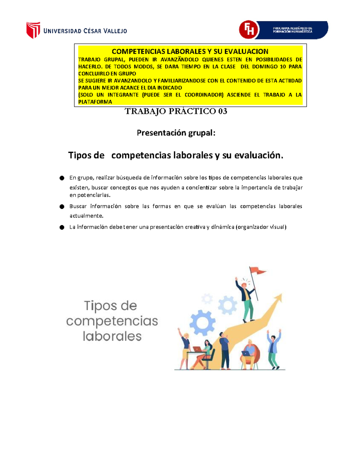 Trabajo Práctico 03: Tipos y Evaluación de Competencias Laborales - Studocu