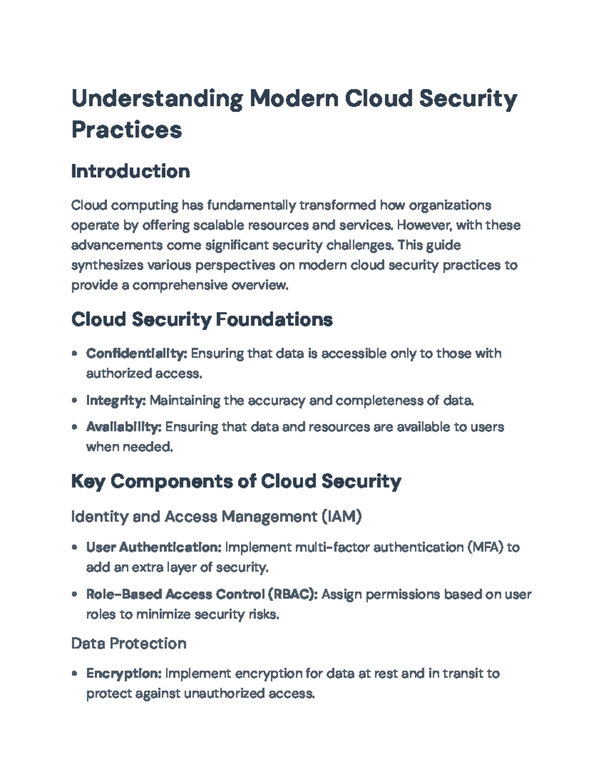 Modern Cloud Security Practices Overview: Key Concepts & Strategies ...