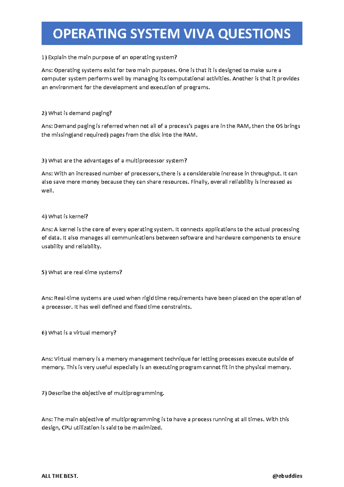 OS Lab: Summary and Key Learnings (R20A - II Yr I Sem) - Studocu