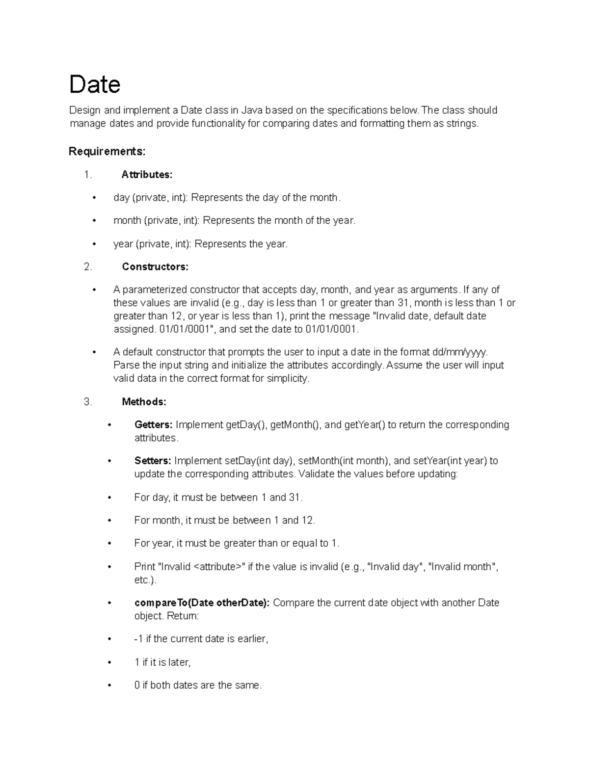 Java Date and Book Class Implementation - Week 1 Practice - Studocu