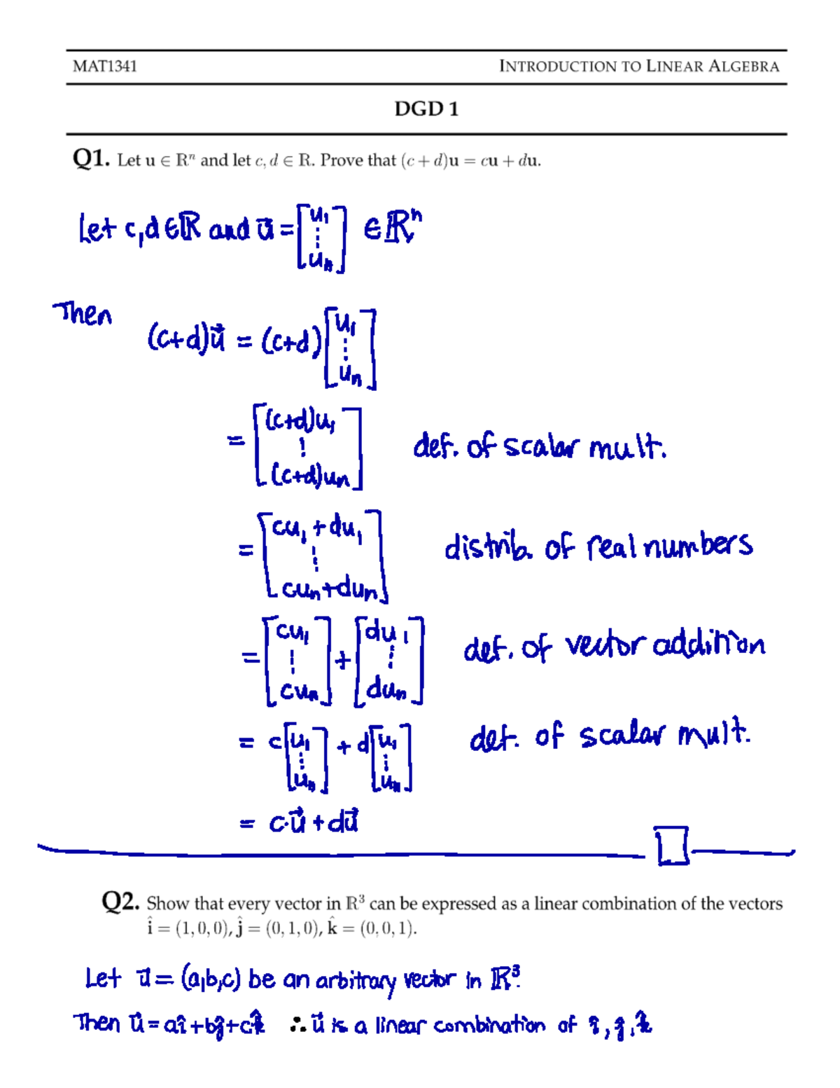 Exercise 1 Solutions - Practice for Math 101 - Studocu
