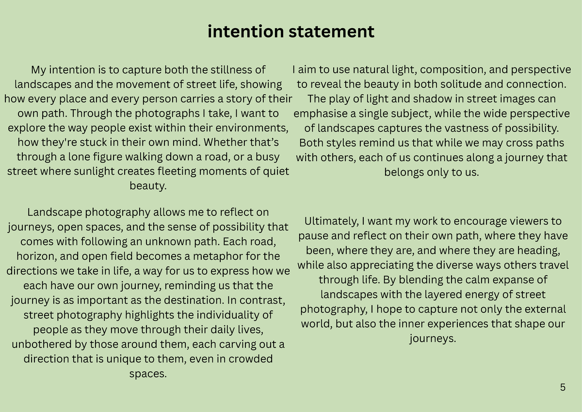 Photography Folio: Exploring Light, Landscapes, and Life Stories - Studocu