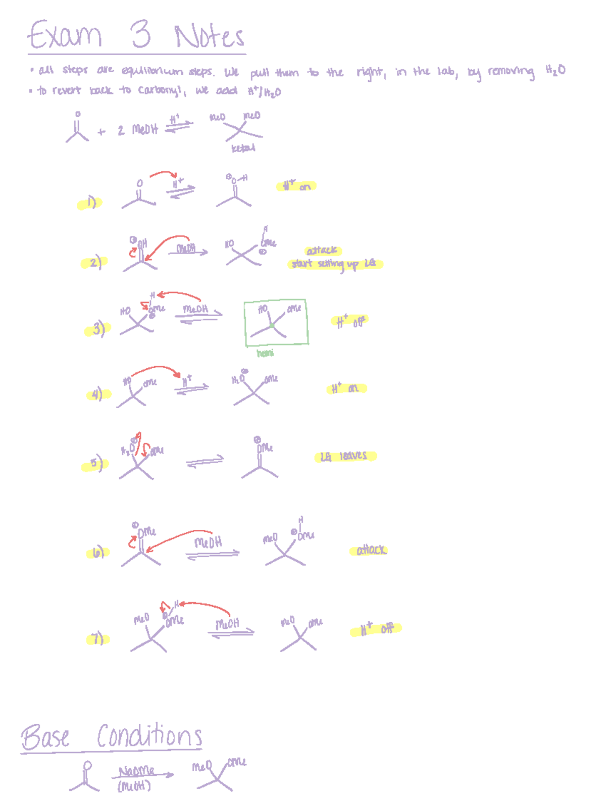 Orgo 3 Exam Prep: Key Concepts & Equilibrium Steps Notes - Studocu