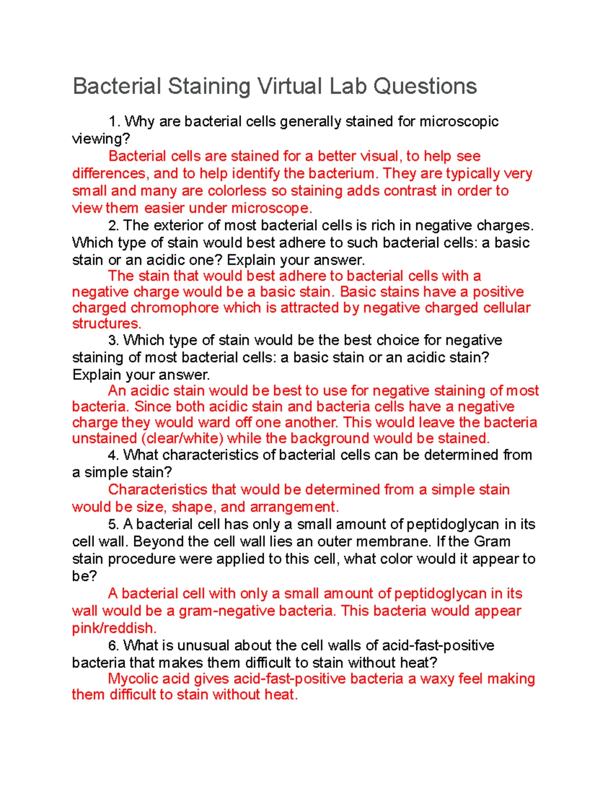 Microscopy (Part 1) Virtual Lab Qs: Understanding Key Terms & Functions ...