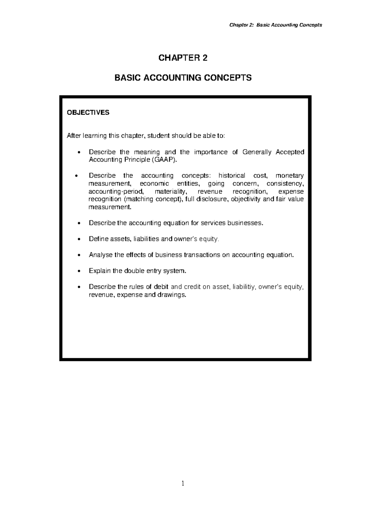 Chapter 2 - Fundamental Accounting Concepts and GAAP Overview - Studocu