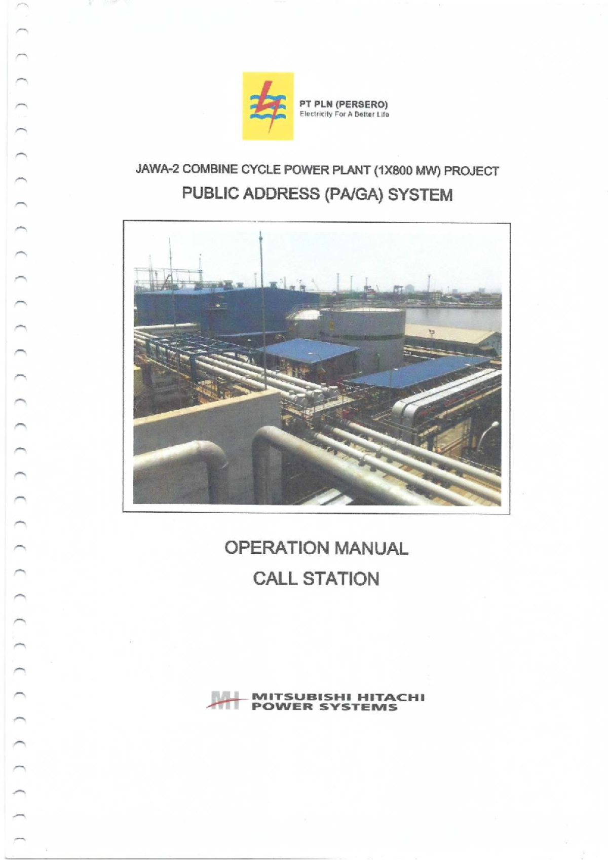 PT PLN (Persero) PAGA System Operation Manual for 1X800 MW CCPP - Studocu