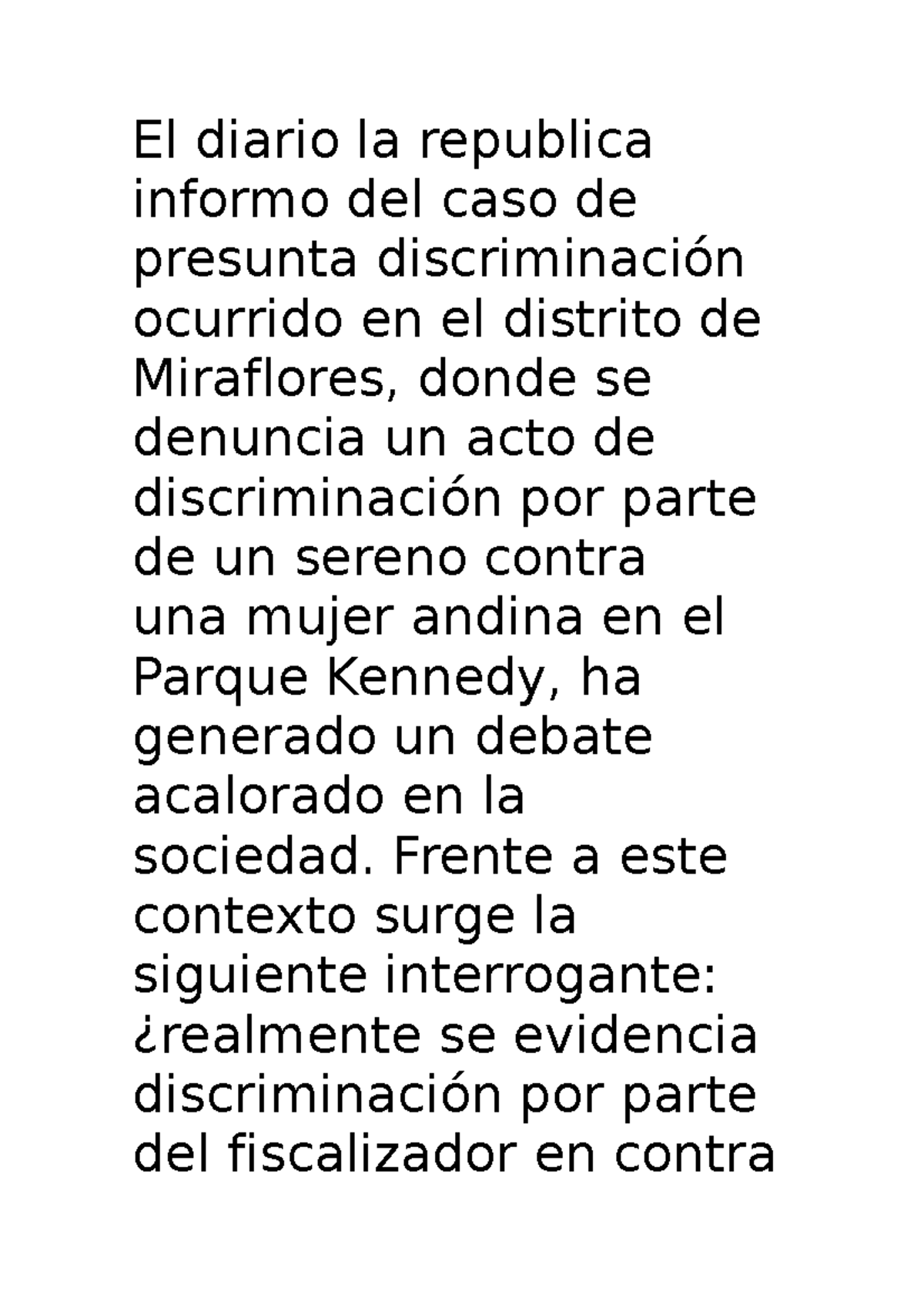 Etica trabajo - dfhfd - El diario la republica informo del caso de ...