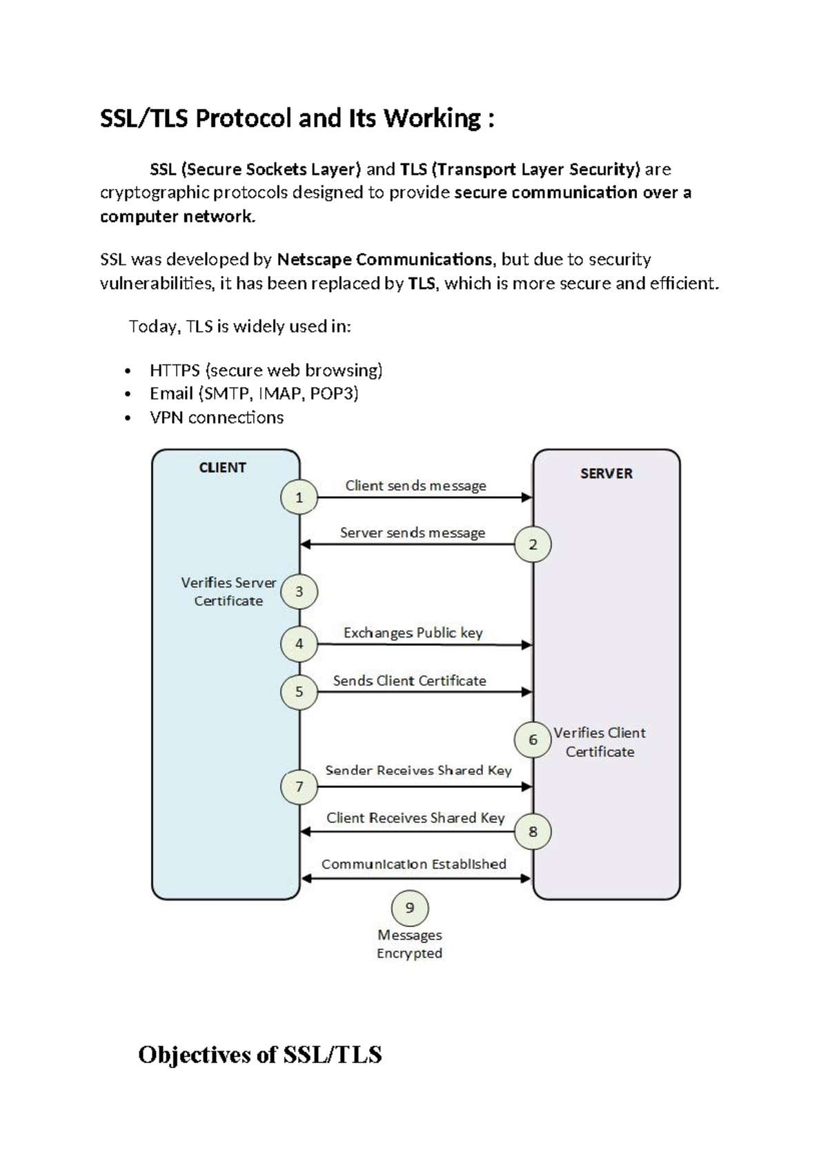SSL & TLS: Key Protocols for Secure Communication in Networks - Studocu