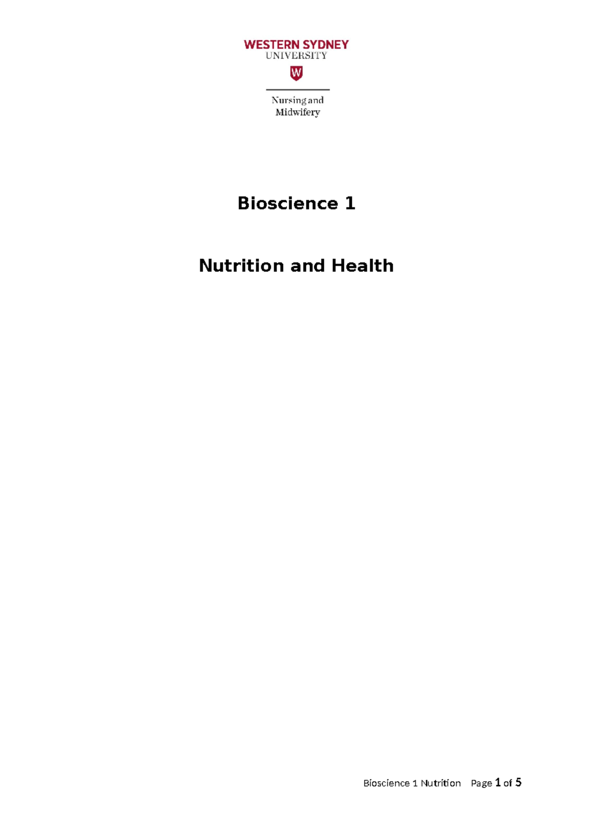 Bioscience 1 Nutrition Tutorial Worksheet 2023: Health & Diet Insights ...