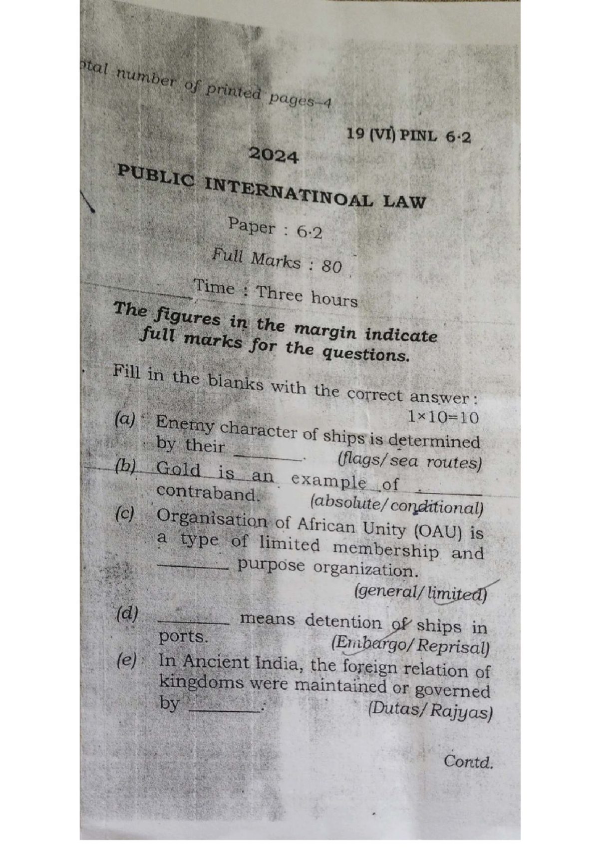 Public International Law (PINL 6.2) - 6th Sem Exam Notes & Questions ...