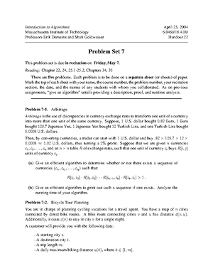 MIT6 006F11 ps1 - Pset - Introduction to Algorithms: 6. Massachusetts ...