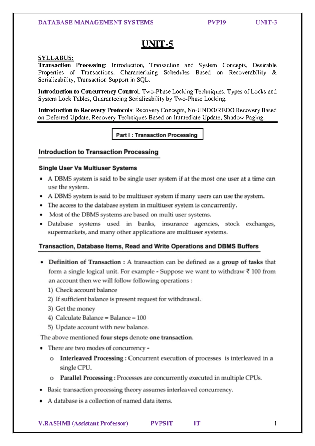 DBMS Unit 4 & 5: Normalization and Functional Dependencies Insights ...
