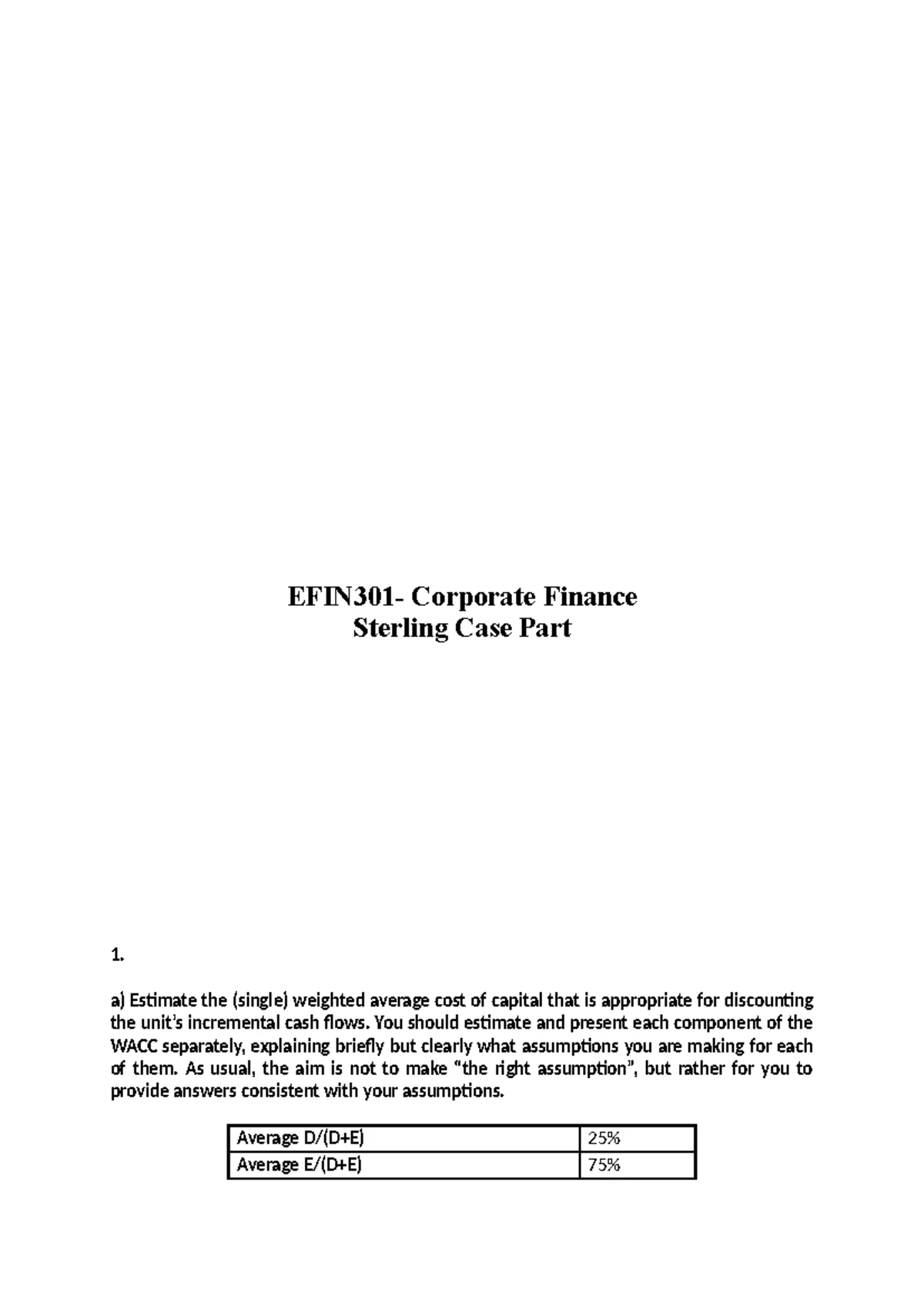 MFIN 301 Corporate Finance Sample Final Exam Analysis and Insights ...