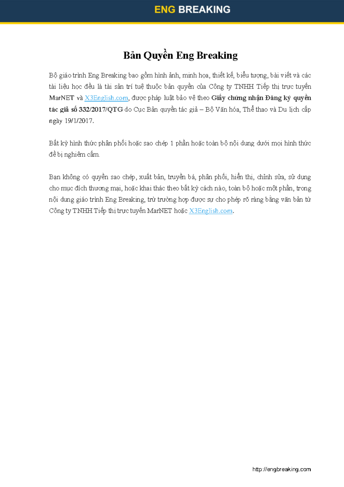 Canh bao Ban quyen Eng Breaking - engbreaking Bản Quyền Eng Breaking Bộ ...