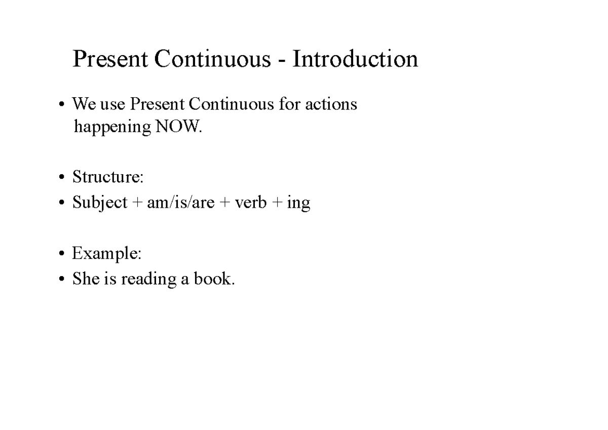 Continuous Tenses Overview for Class 8 - Studocu