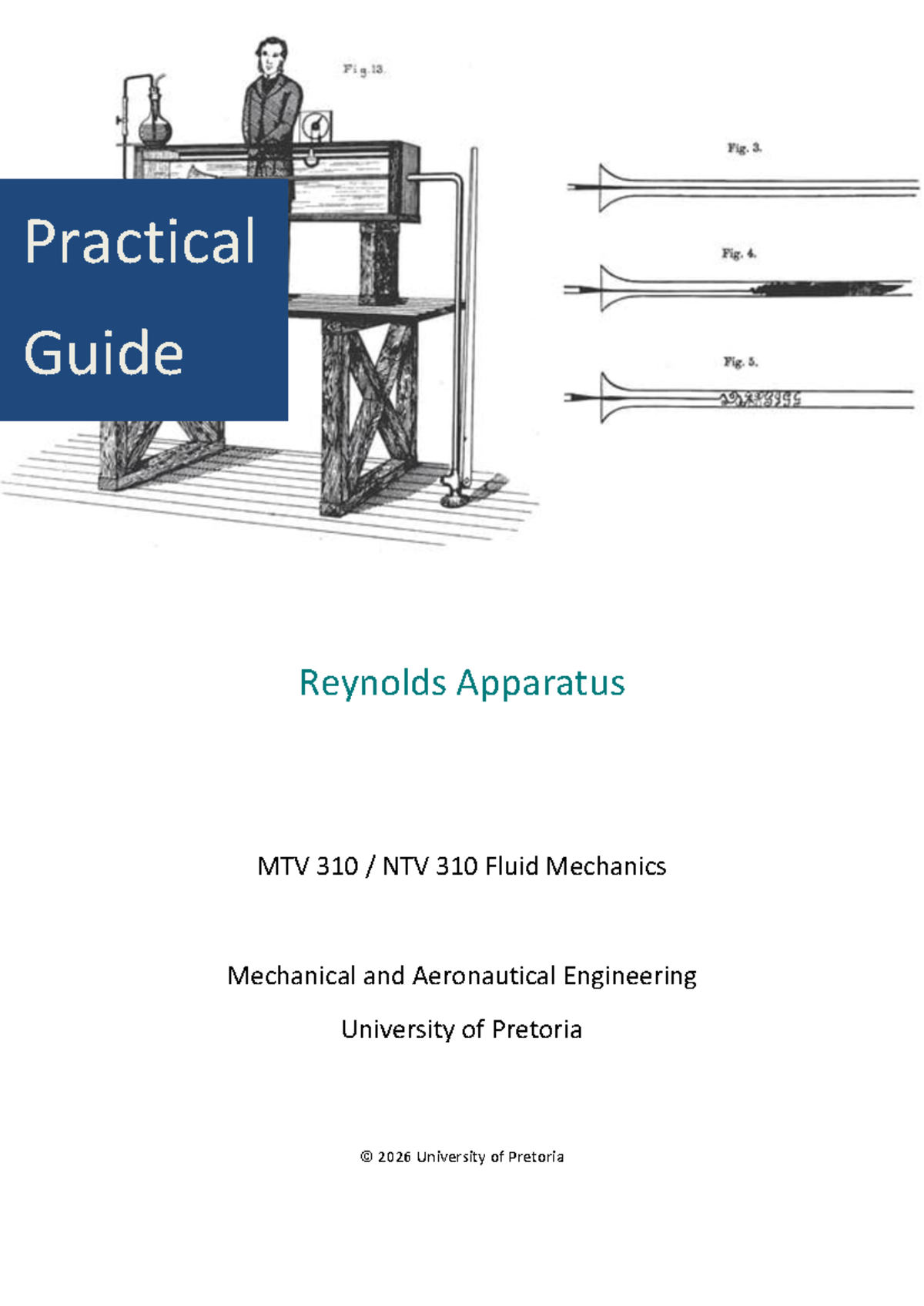 MTV 310 Practical Guide: Reynolds Apparatus in Fluid Mechanics - Studocu