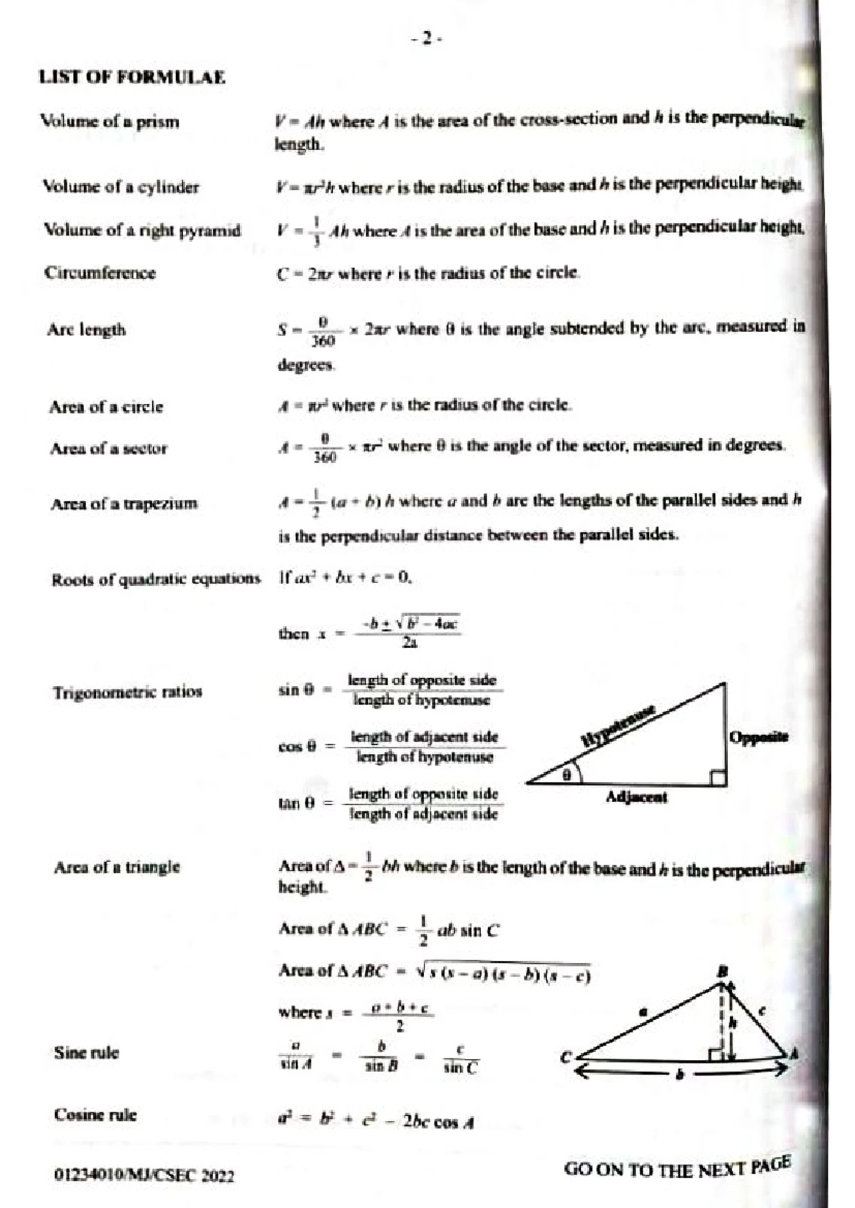 June 2019 CSEC Mathematics Paper 01 General Proficiency Exam - Studocu