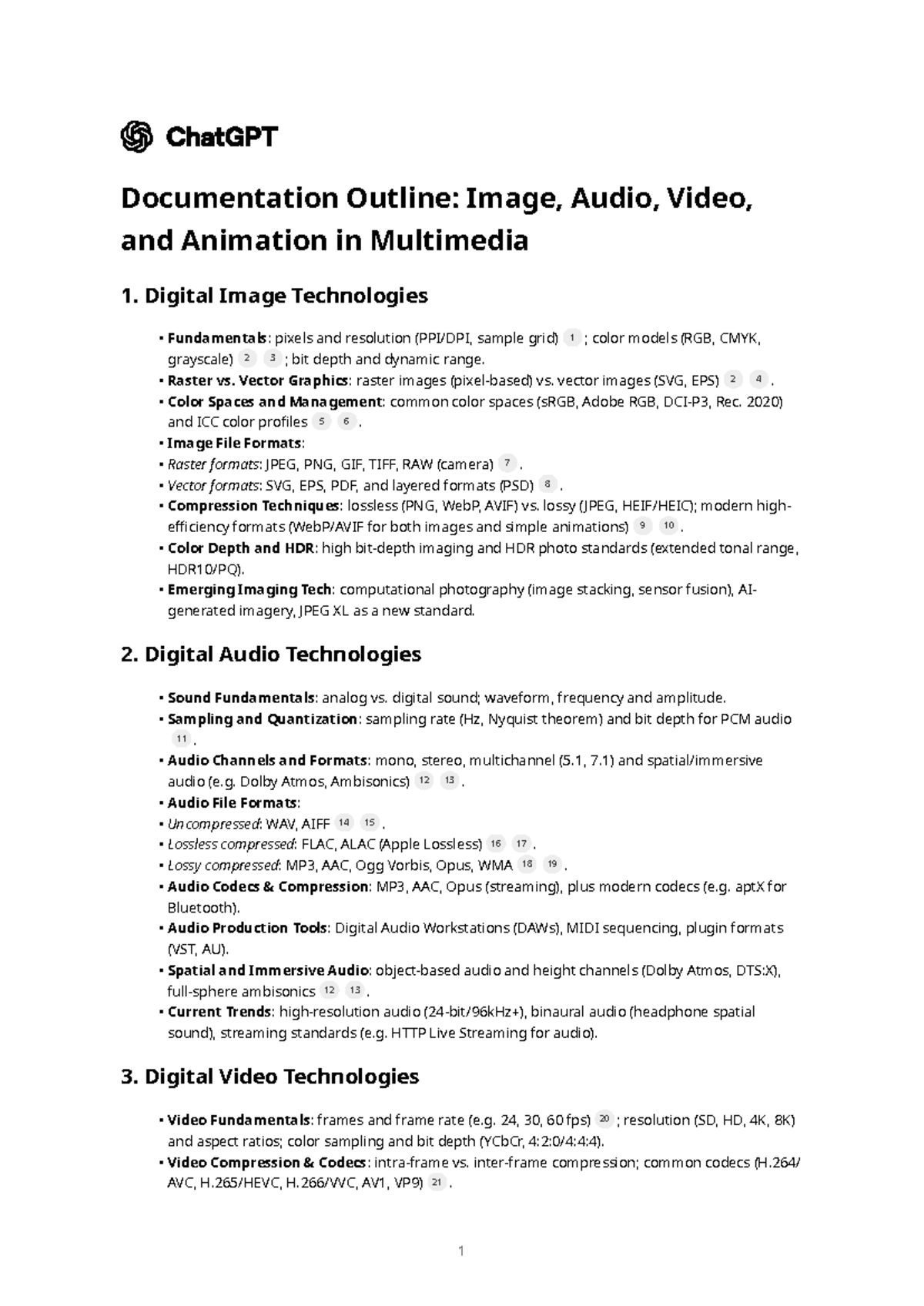 Multimedia Technologies Overview: Image, Audio, Video & Animation - Studocu