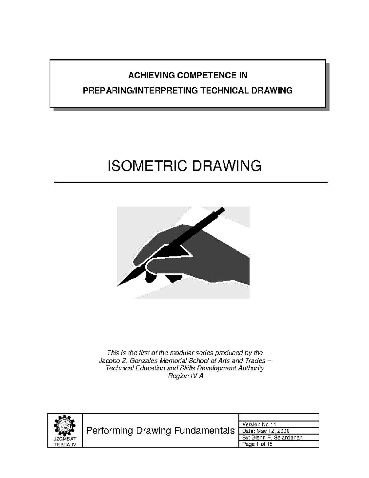 JZGMSAT TESDA IV: Mastering Isometric Drawing Techniques - Studocu