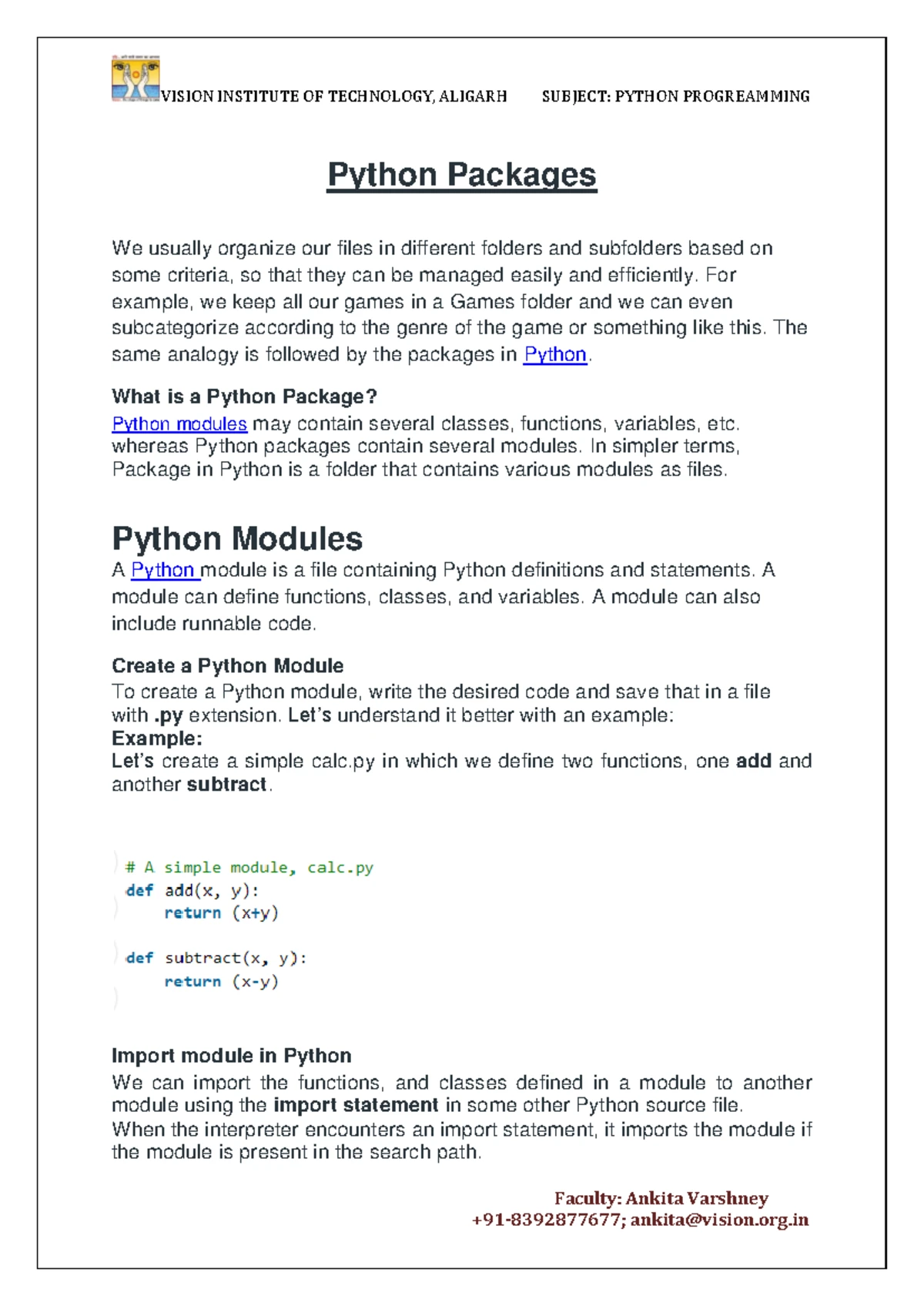 PYTHON Unit-2: Understanding Conditional Statements and Loops - Studocu
