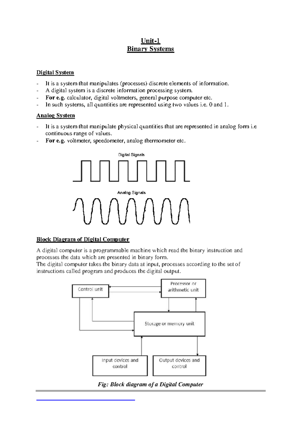 Binary Systems in Digital Systems: Concepts and Conversions - Studocu