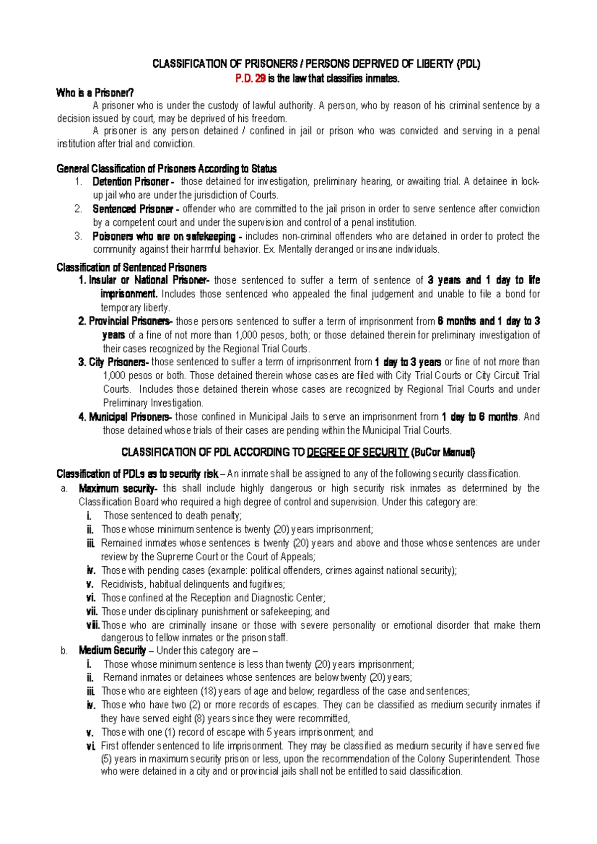 UN Standard Minimum Rules for the Treatment of Prisoners (1955) - Studocu