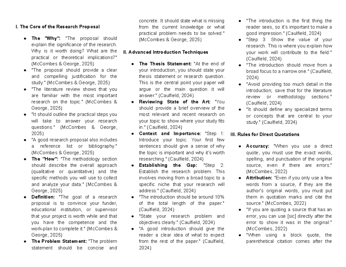 Research Proposal Essentials: Significance, Methodology & Gaps - Studocu